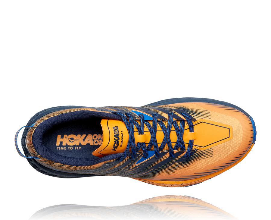 Hoka One One Trailove Tenisky Panske Oranžové/Čierne - Speedgoat 4 - 27981-ATCQ